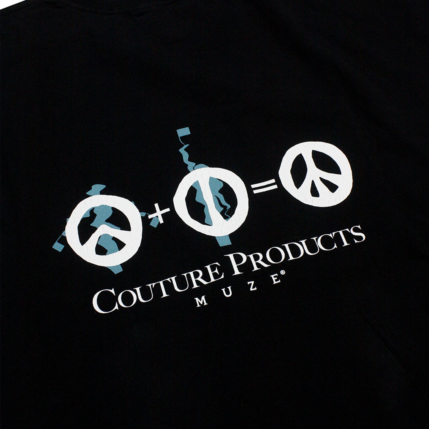MUZE BLACK LABEL -【MUZE PEACE GARMENT DYE T-SHIRT(BLACK)】ミューズ ピース ガーメントダイ Tシャツ ブラック