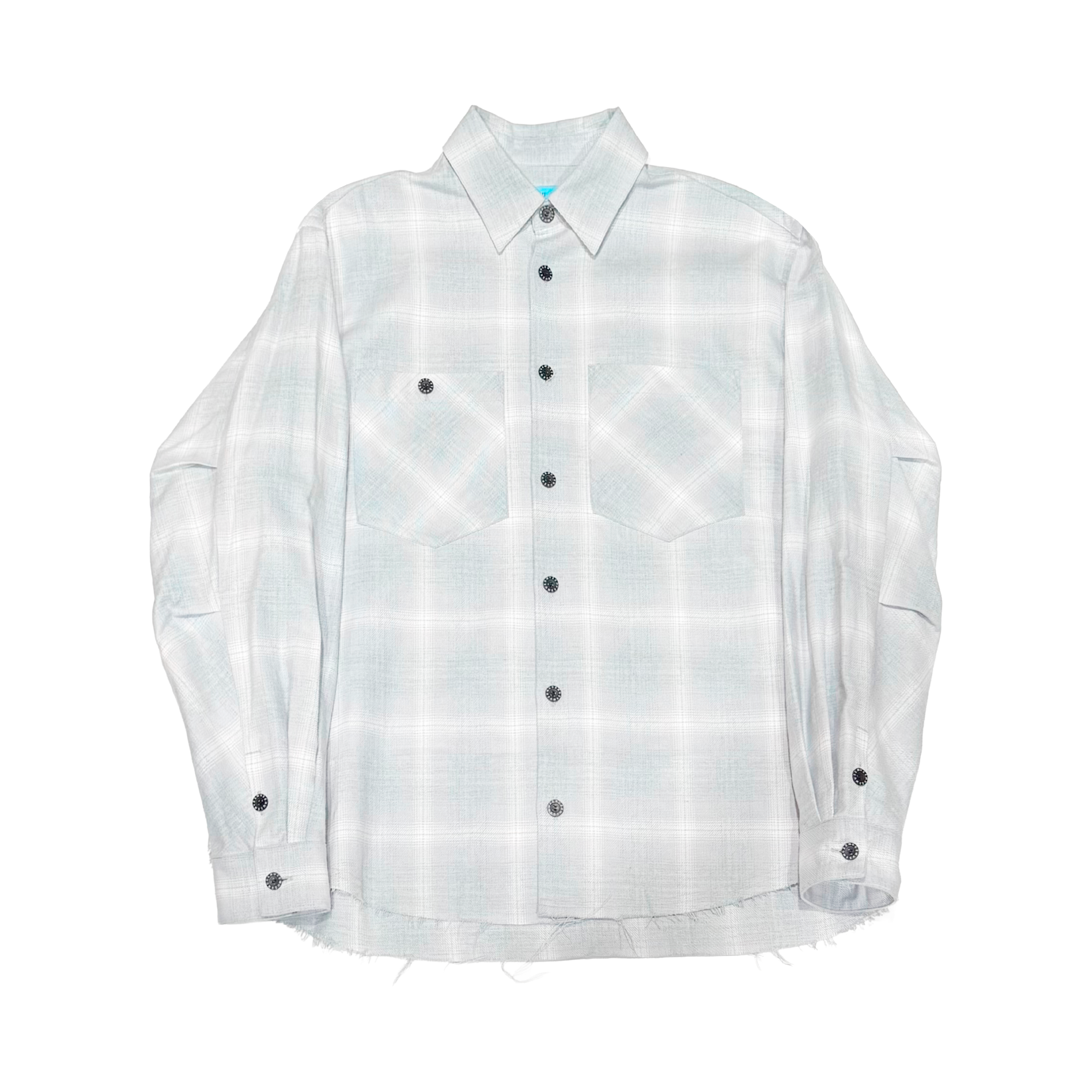 MUZE TURQUOISE LABEL - 【INDIGO TWILL CHECK SHIRT (WHITE