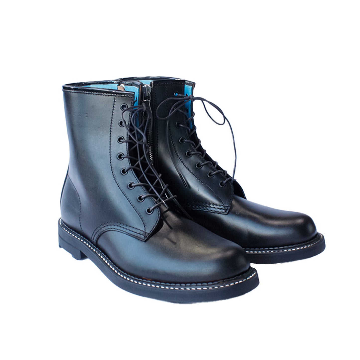 MUZE TURQUOISE LABEL × KIDS LOVE GAITE - 8HOLES RIDGEWAY SOLE SIDE ZIP PAINT BOOTS(PAINT BLACK)