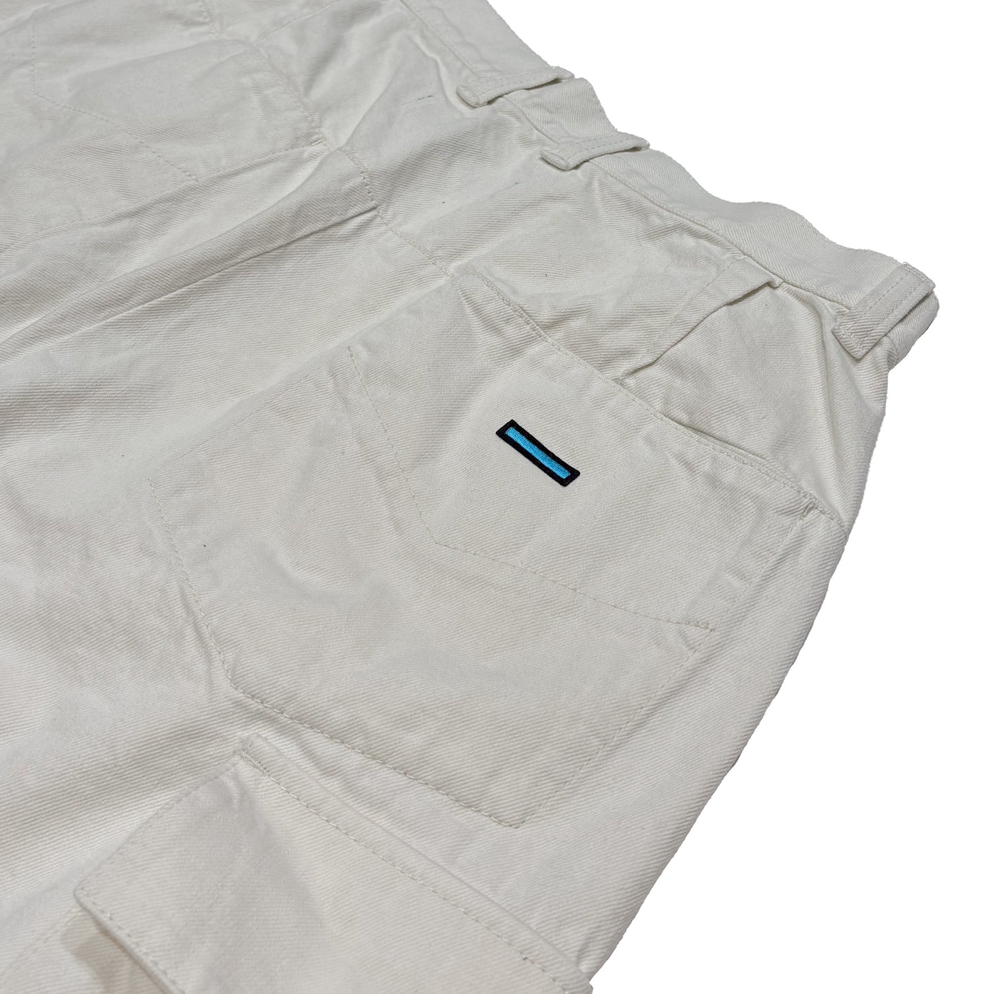 MUZE TURQUOISE LABEL -【2WAY DENIM CARGO PANTS(WHITE)】ミューズ デニム カーゴ パンツ ホワイト