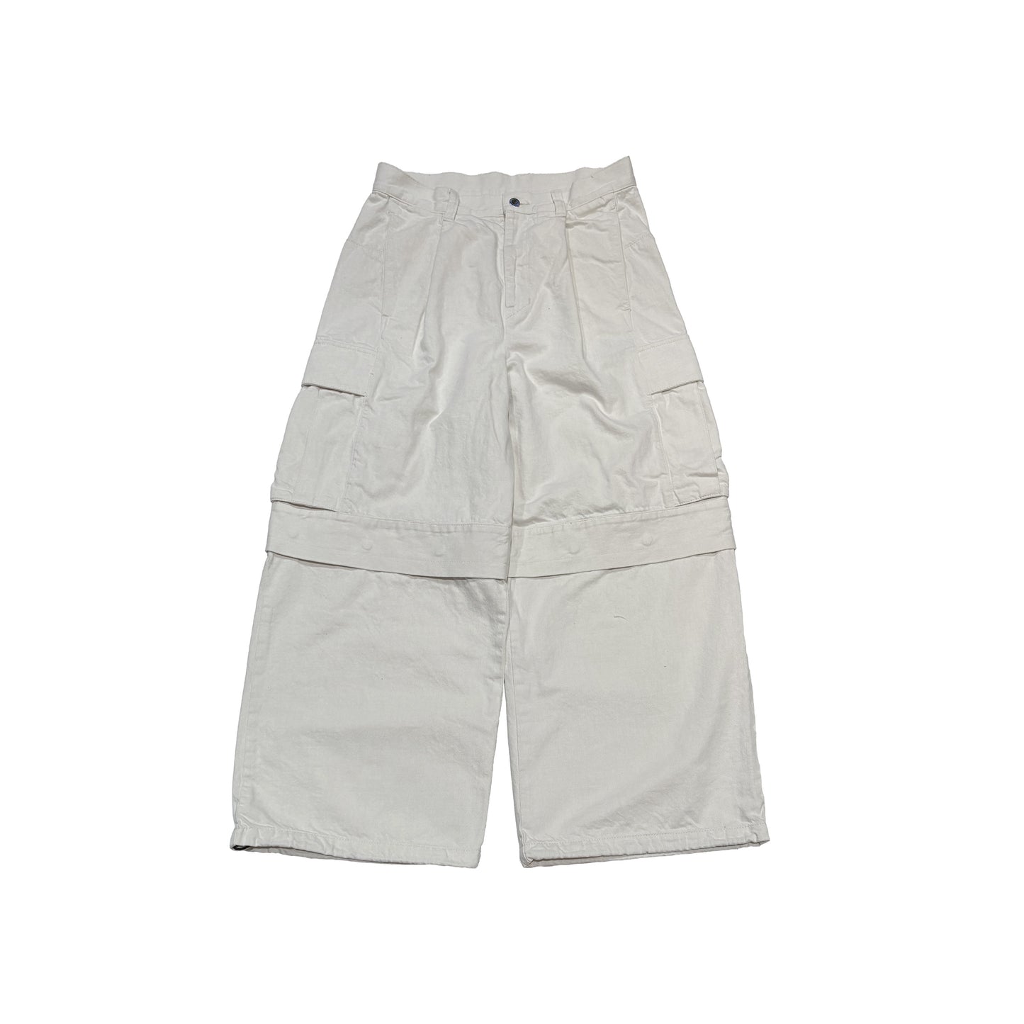 MUZE TURQUOISE LABEL -【2WAY DENIM CARGO PANTS(WHITE)】ミューズ デニム カーゴ パンツ ホワイト