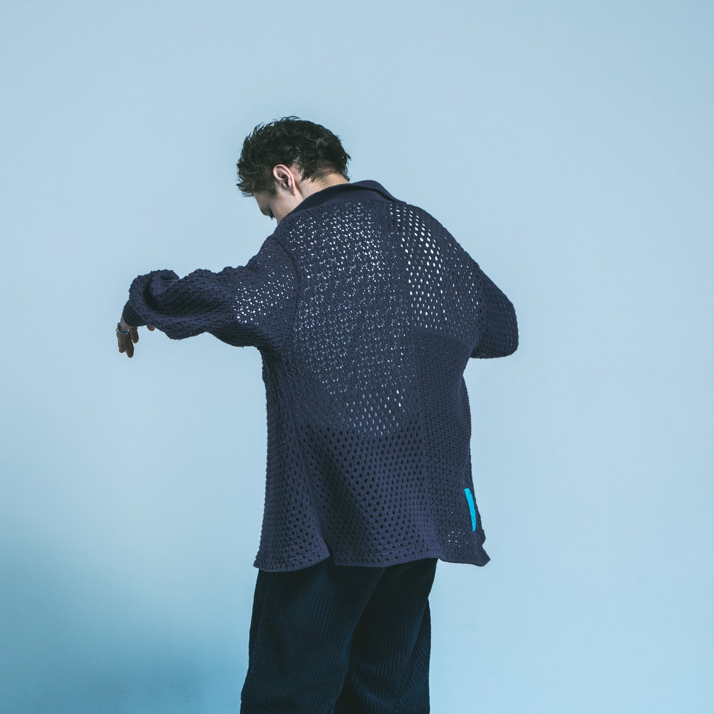 MUZE TURQUOISE LABEL × FACCIES - REC MESH PW LS SH(PURPLE) ミューズ ファッチーズ 2023年春夏 メッシュシャツ パープル
