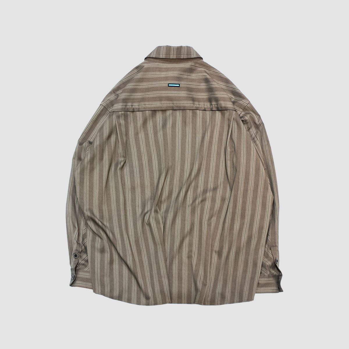 MUZE TURQUOISE LABEL - VILOFT® STRIPE SH(BROWN)ミューズ ストライプ シャツ ブラウン