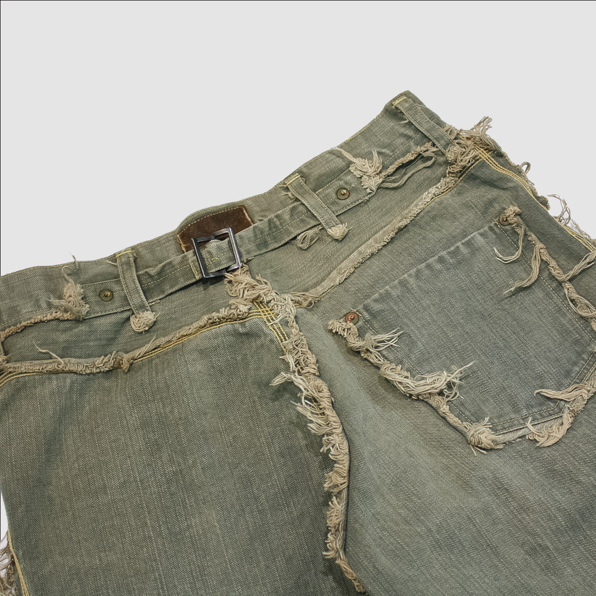 MINUS - Slash Seam Tuck Wide(Classic Denim)(Dust Sax)