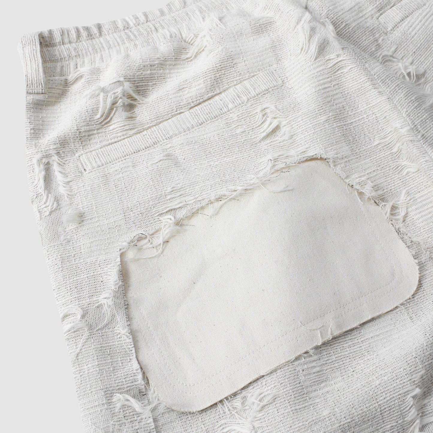 MUZE TURQUOISE LABEL - ×MINUS CUT JACQUARD 3D TROUSERS(OFF WHITE)ミューズ マイナス カットジャガード トラウザー オフホワイト