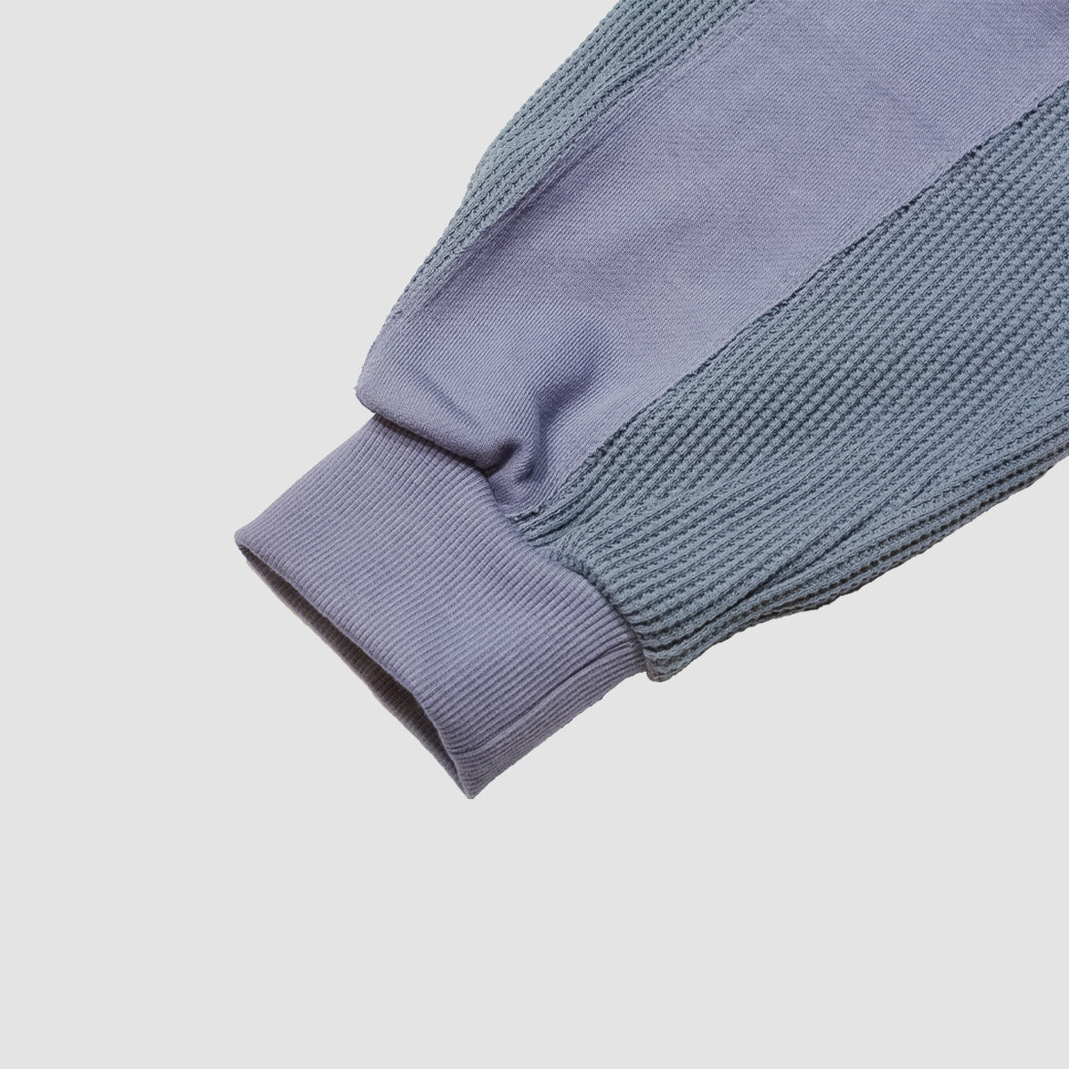 MUZE TURQUOISE LABEL - 【STRIPE HENRY NECK WAFFLE SWEAT】(L.BLUE×BLUE)ミューズ ヘンリーネック ワッフル スウェット ライトブルー ブルー