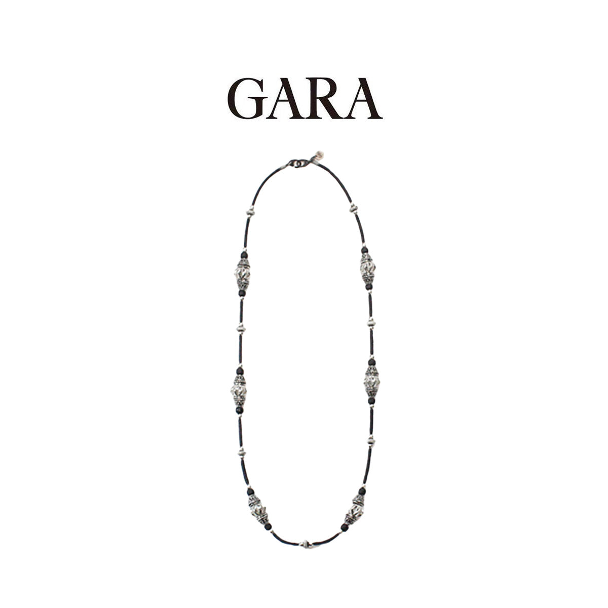 GARA - KING SOLOMON NECKLACE(BLACK × SILVER) ガラ ネックレス ブラック シルバー