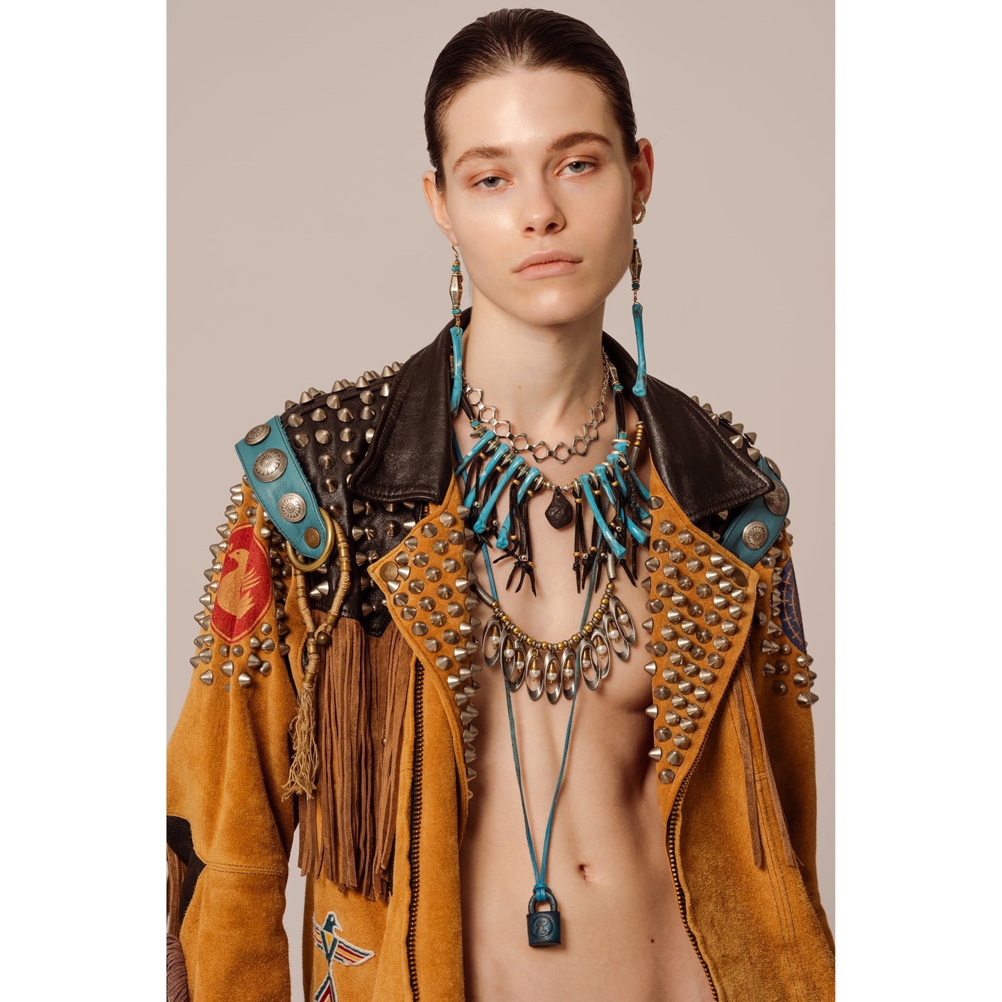 GARA - PADLOCK CHOKER(TURQUOISE) ガラ チョーカー 2023年春夏コレクション ターコイズ