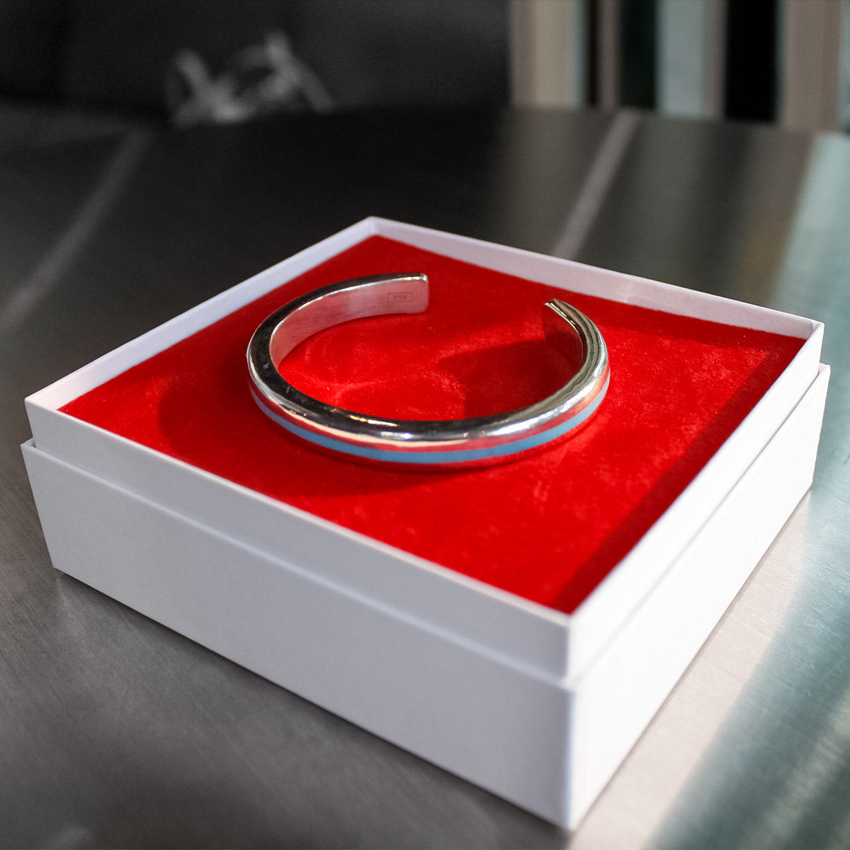 MUZE TURQUOISE LABEL × ACE by morizane - SQUARE CUFF(SILVER×TURQUOISE) ミューズ エースバイモリザネ ブレスレット