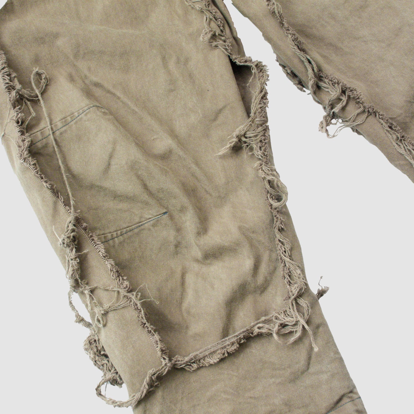 MUZE TURQUOISE LABEL - ×MINUS DENIM 3D TROUSERS(VEGETABLE DYE) (DUST GREEN)ミューズ マイナス デニム トラウザー 草木染め ダストグリーン