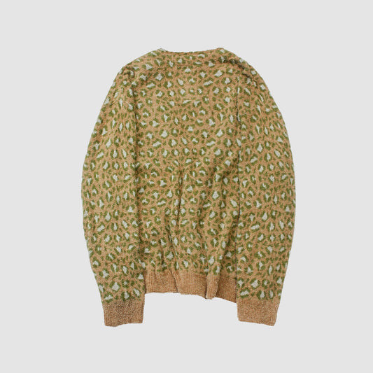 FACCIES - Animal Feather Jqd CD(BEIGE) ファッチーズ レオパード カーディガン ベージュ