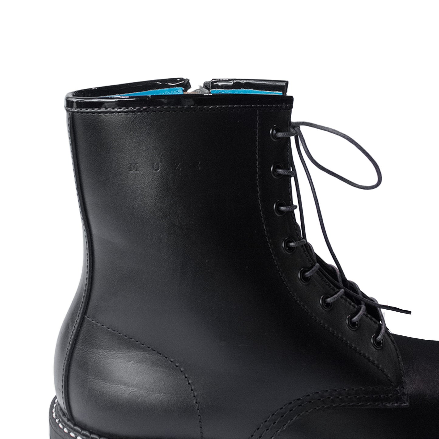 MUZE TURQUOISE LABEL × KIDS LOVE GAITE - 8HOLES RIDGEWAY SOLE SIDE ZIP PAINT BOOTS(PAINT BLACK)