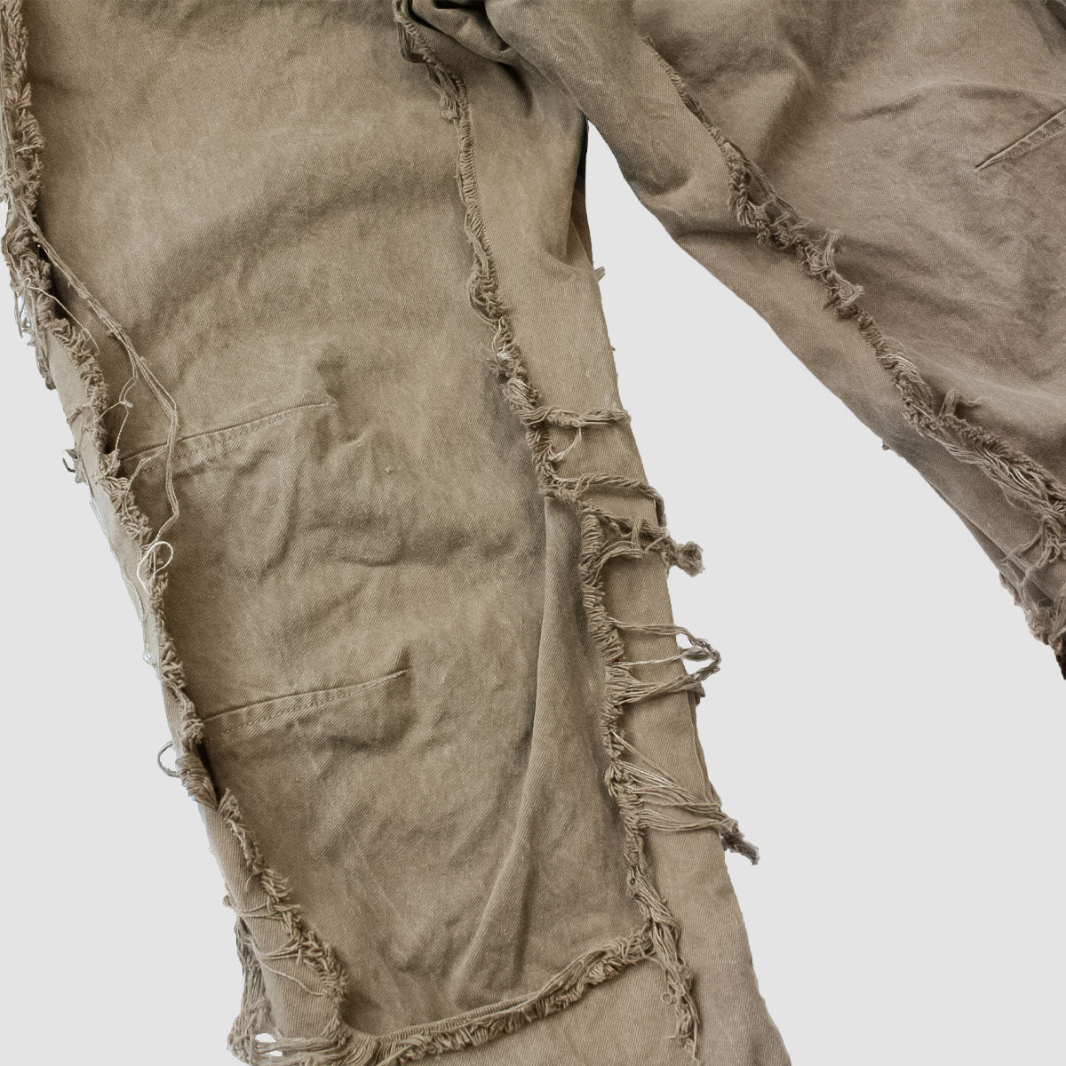 MUZE TURQUOISE LABEL - ×MINUS DENIM 3D TROUSERS(VEGETABLE DYE) (DUST BEIGE)ミューズ マイナス デニム トラウザー 草木染め ダストベージュ