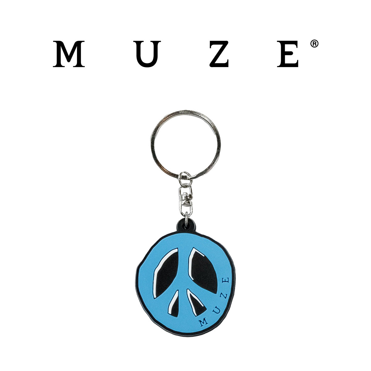 【MUZE GALLERY STORE LIMITED】MUZE -【MUZE PEACE RUBBER STRAP(TURQUOISE)】ミューズ 店頭限定 ラバー ストラップ ピース ターコイズ
