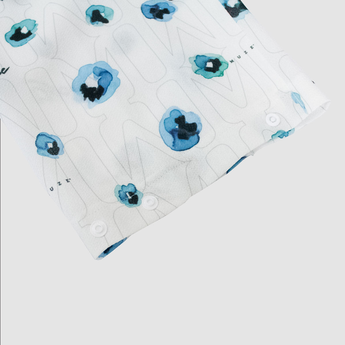 MUZE TURQUOISE LABEL - FLOWER HANDWRITING LOGO EASY PANTS (WHITE) ミューズ グラフィック パンツ ホワイト