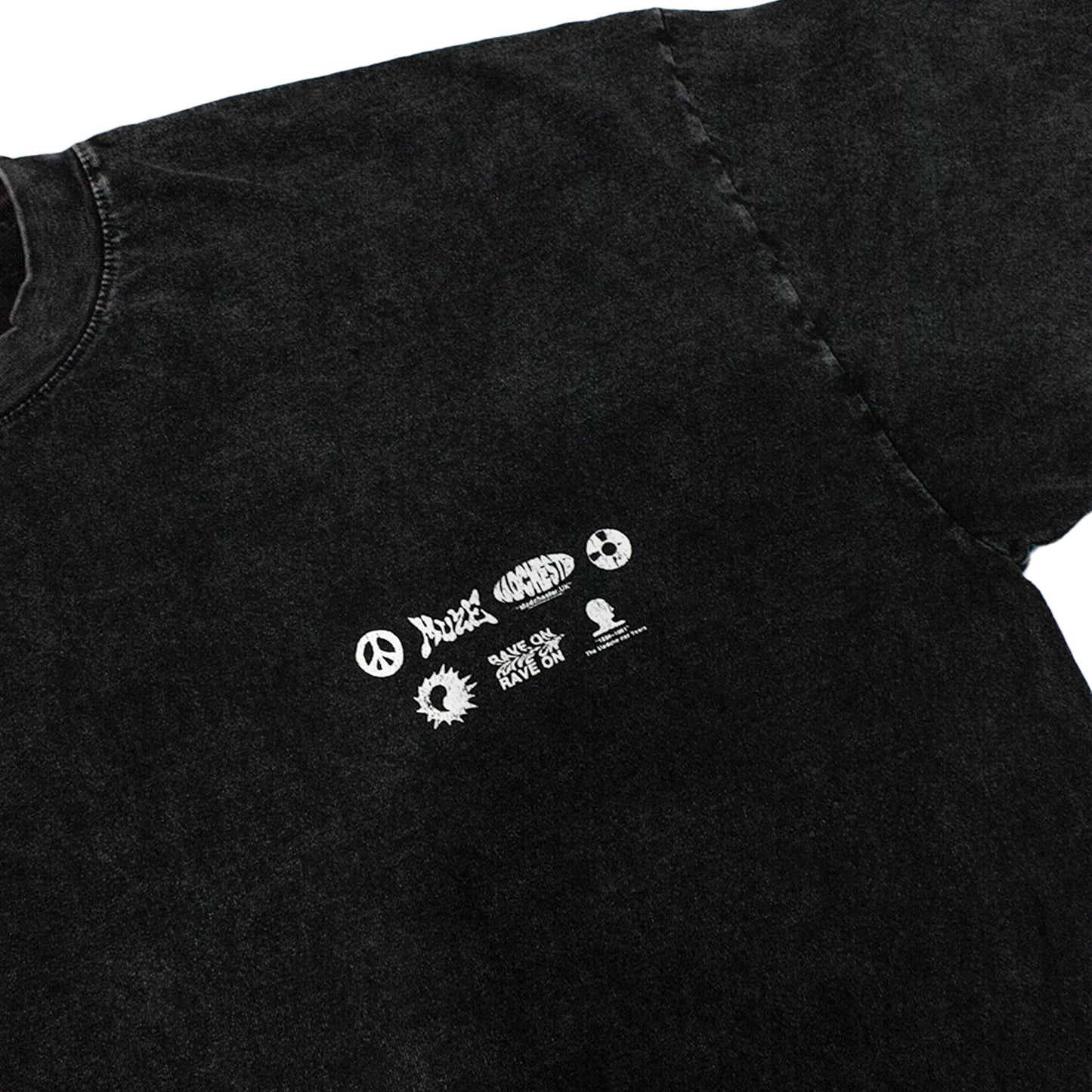 MUZE BLACK LABEL - 【MUZE 24HOUR PARTY PEOPLE MINERAL WASH T-SH(CARBON BLACK)】ミューズ ミネラルウォッシュ Tシャツ カーボン ブラック