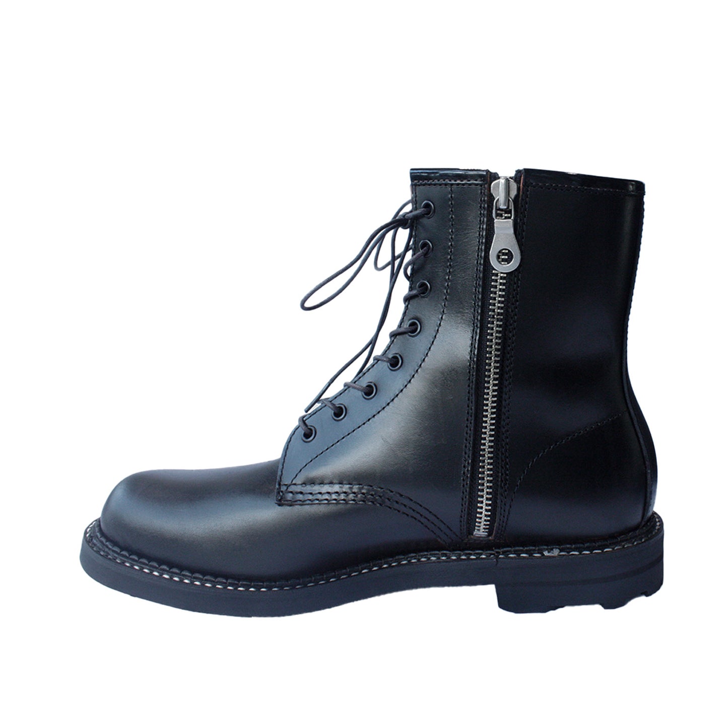 MUZE TURQUOISE LABEL × KIDS LOVE GAITE - 8HOLES RIDGEWAY SOLE SIDE ZIP PAINT BOOTS(PAINT BLACK)