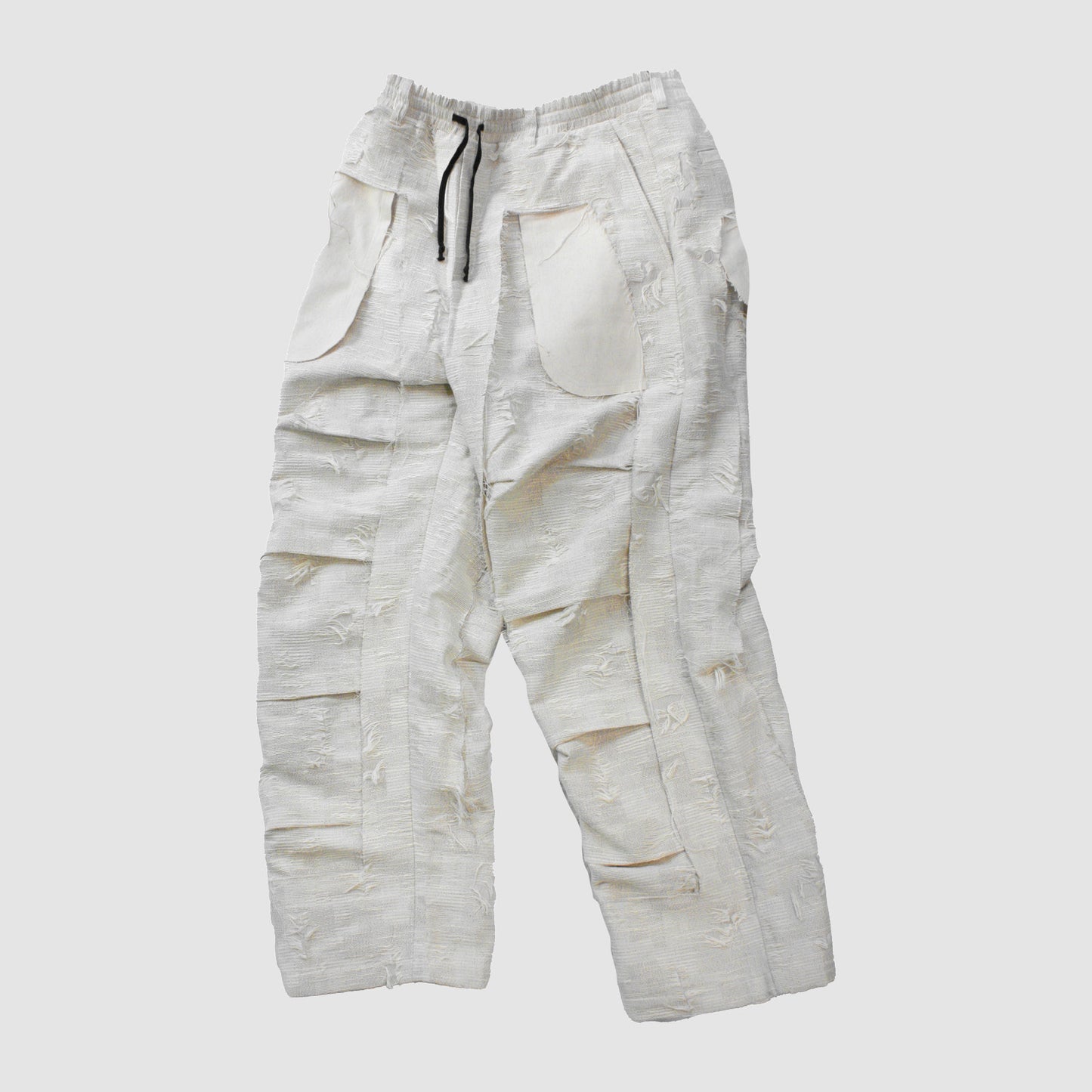 MUZE TURQUOISE LABEL - ×MINUS CUT JACQUARD 3D TROUSERS(OFF WHITE)ミューズ マイナス カットジャガード トラウザー オフホワイト