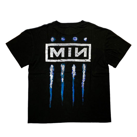 MINUS - BOOTLEG TEE(SHINE) マイナス グラフィック Tシャツ ブルー ブラック