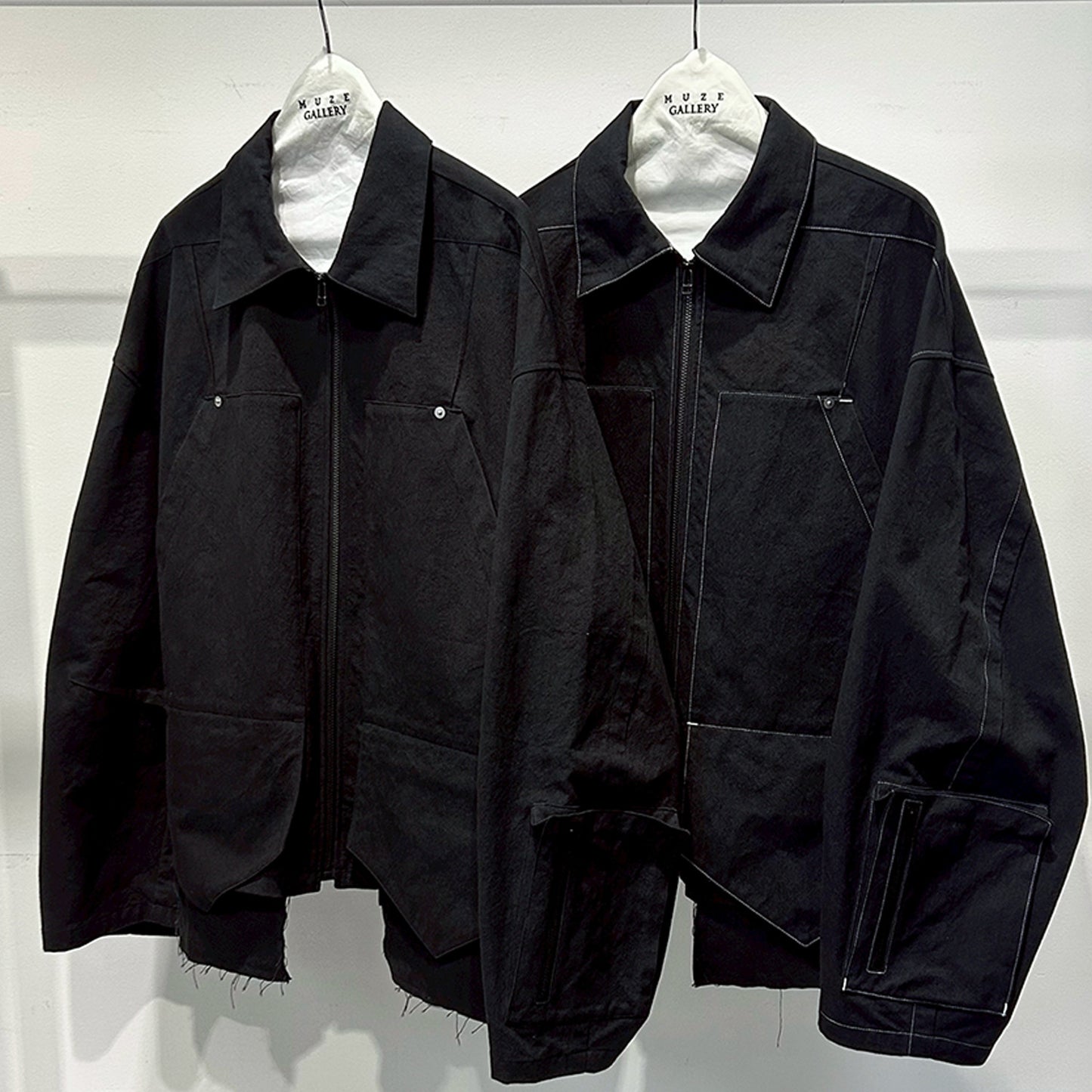 MUZE TURQUOISE LABEL -【FORM FOLLOWS FUNCTION JACKET (BLACK×WHITE)】ミューズ FFF ジャケット ブラック ホワイト