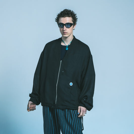 MUZE TURQUOISE LABEL - LIGHT BOMBER BLOUSON(BLACK)ミューズ 2023年春夏 ブルゾン ブラック