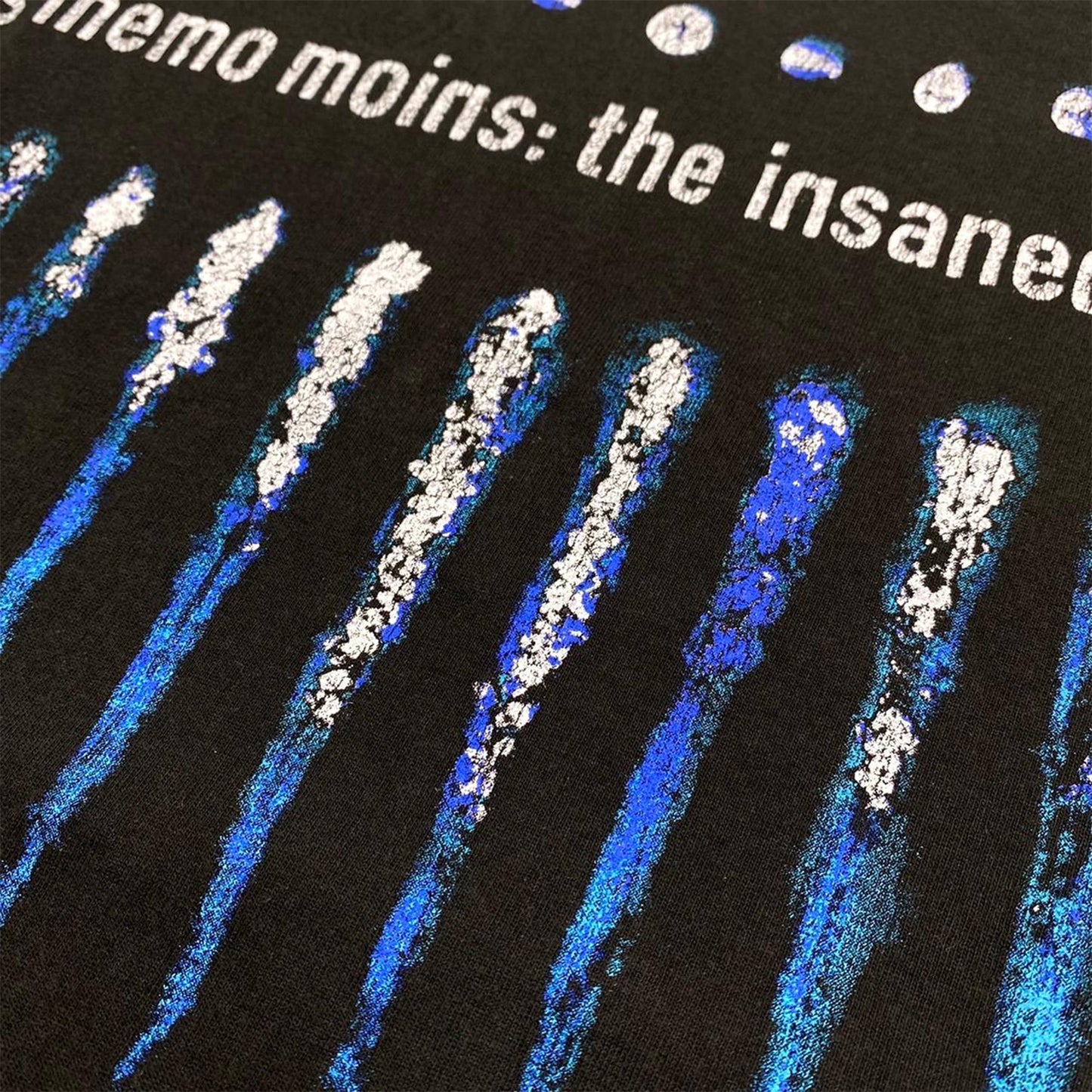 MINUS - BOOTLEG TEE(SHINE) マイナス グラフィック Tシャツ ブルー ブラック