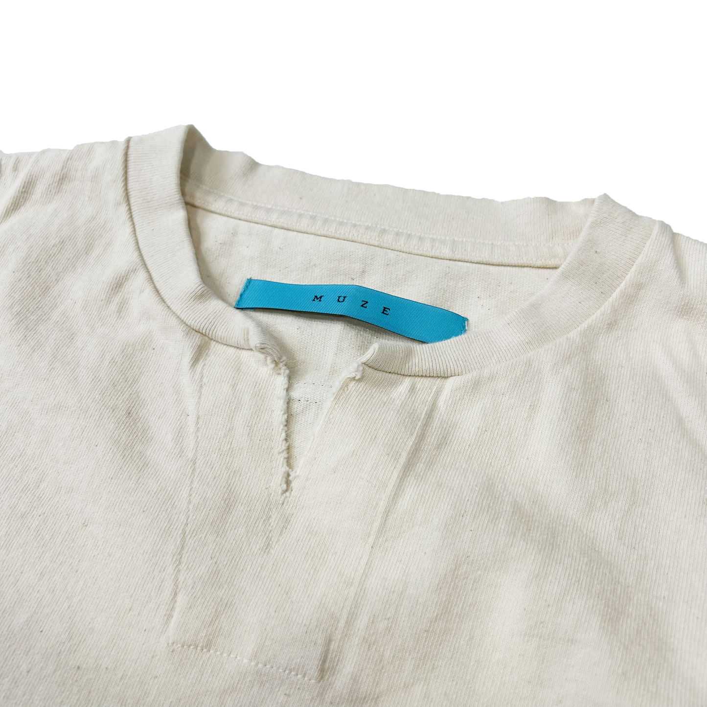 MUZE TURQUOISE LABEL -【DAMAGE SKIPPER TEE (WHITE)】ミューズ ダメージスキッパーTシャツ ホワイト