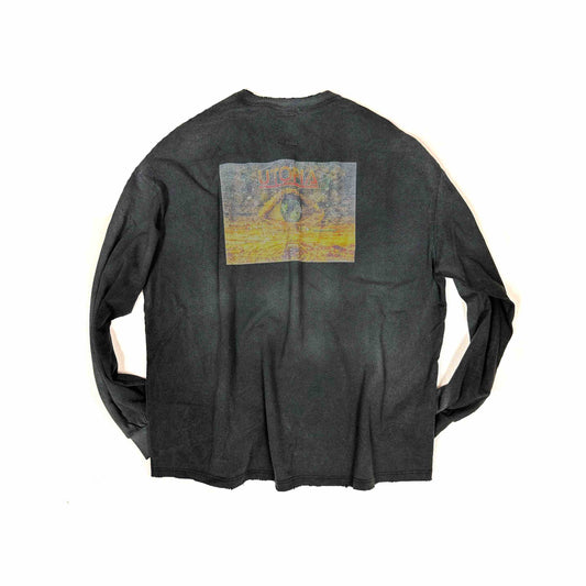 FACCIES - Retouch Used LS(BLACK) ファッチーズ 2023年秋冬 ロング Tシャツ ブラック