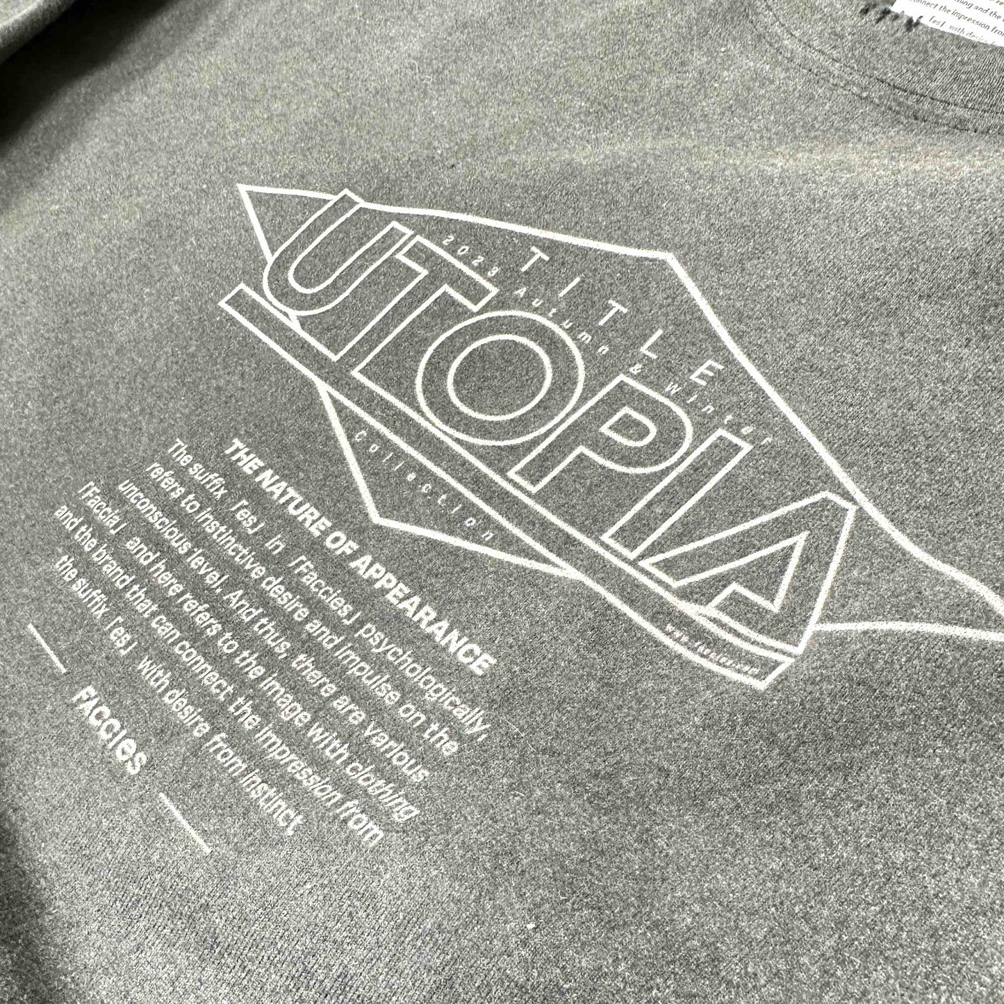 FACCIES - Retouch Used LS(BLACK) ファッチーズ 2023年秋冬 ロング Tシャツ ブラック
