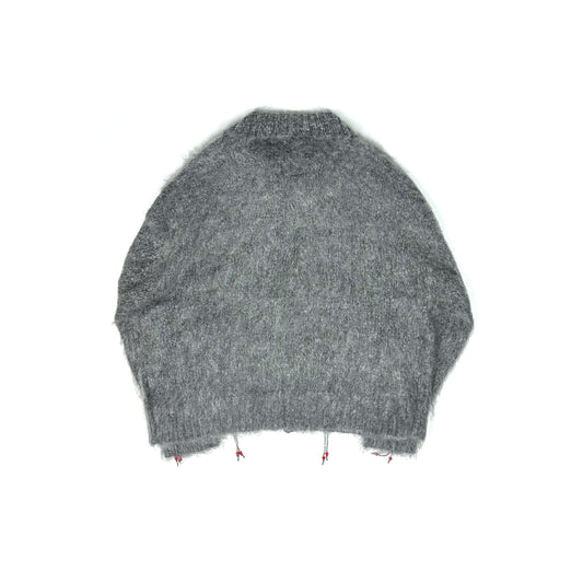 FACCIES -【SHAGGY DRIVERS KNIT JACKET(M/GRAY)】ファッチーズ シャギー ドライバーズ ニット グレー
