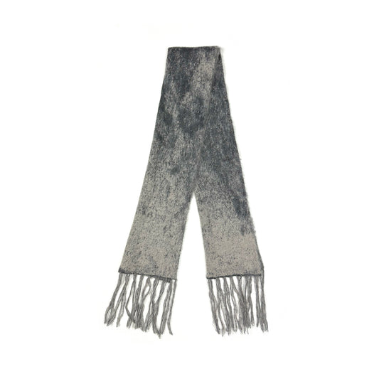 FACCIES - RUSTY JACQUARD MOHAIR KNIT STOLE(GRAY) ファッチーズ ジャガード モヘア ニット ストール グレー