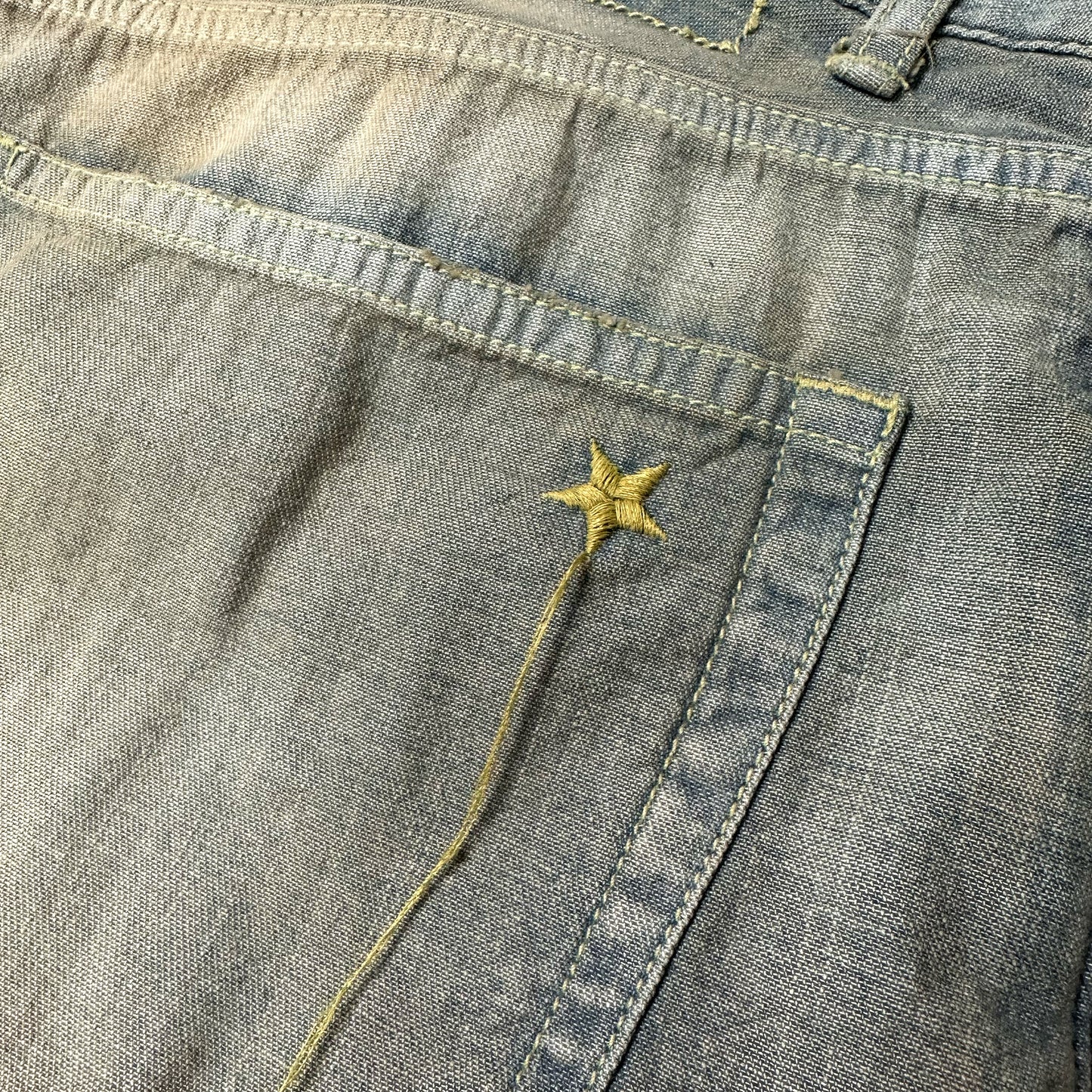 FACCIES -【AGINGA LIGHT OZ DENIM BAGGY PANTS(BEACH)】ファッチーズ エイジング ライト デニム パンツ ビーチ