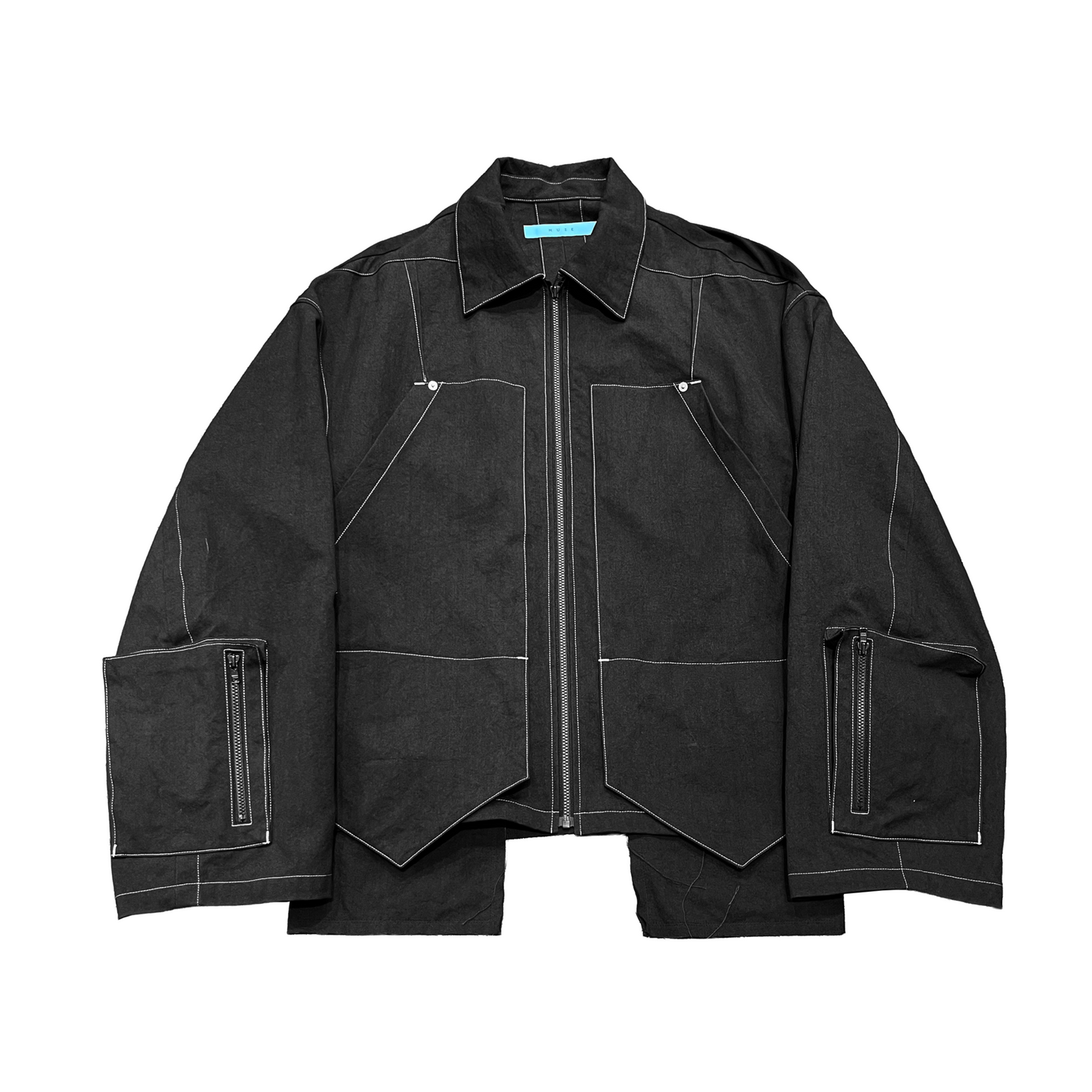 MUZE TURQUOISE LABEL -【FORM FOLLOWS FUNCTION JACKET (BLACK×WHITE)】ミューズ FFF ジャケット ブラック ホワイト