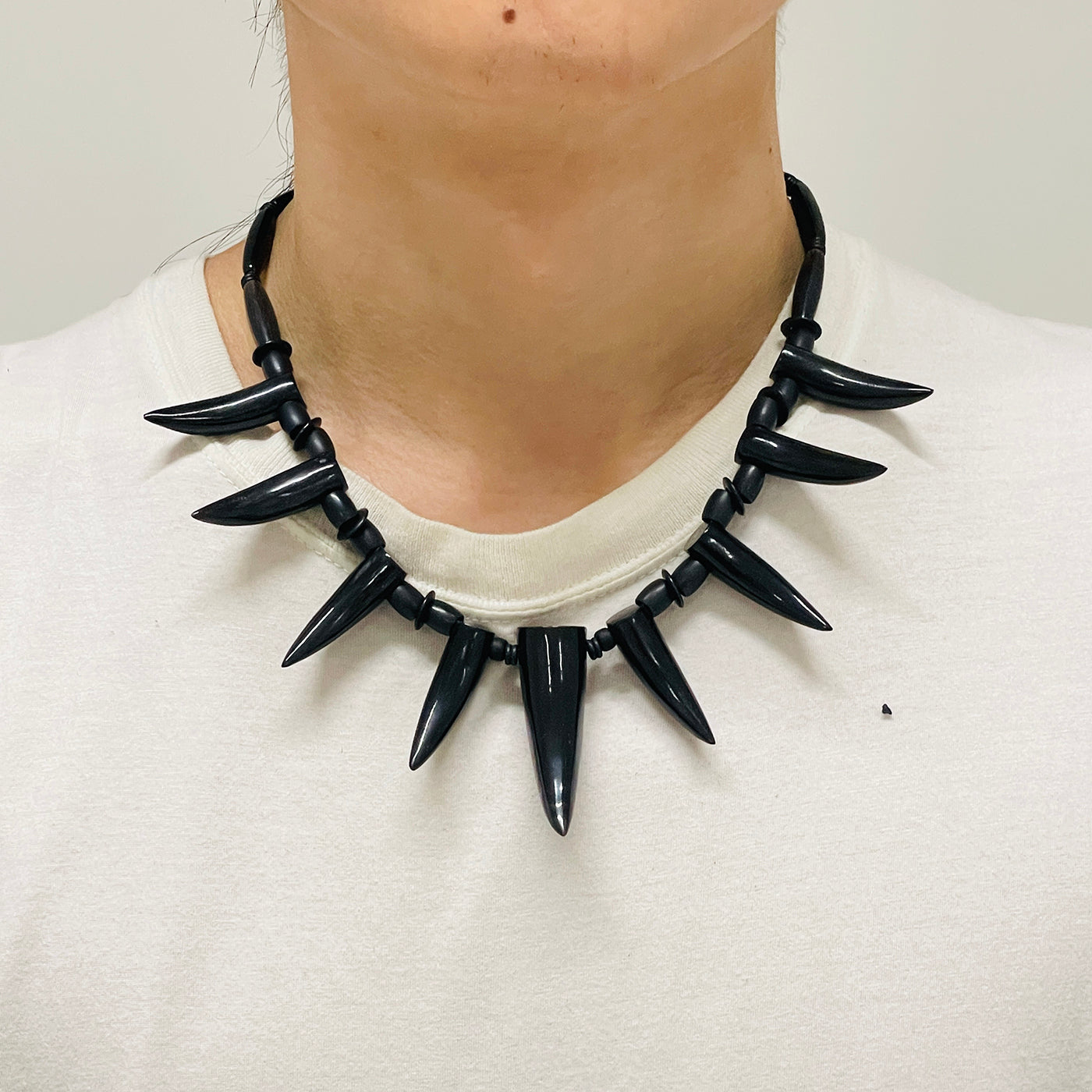 GARA -【COAL HORN NECKLACE(BLACK)】ガラ ホーン ネックレス 水牛 ブラック