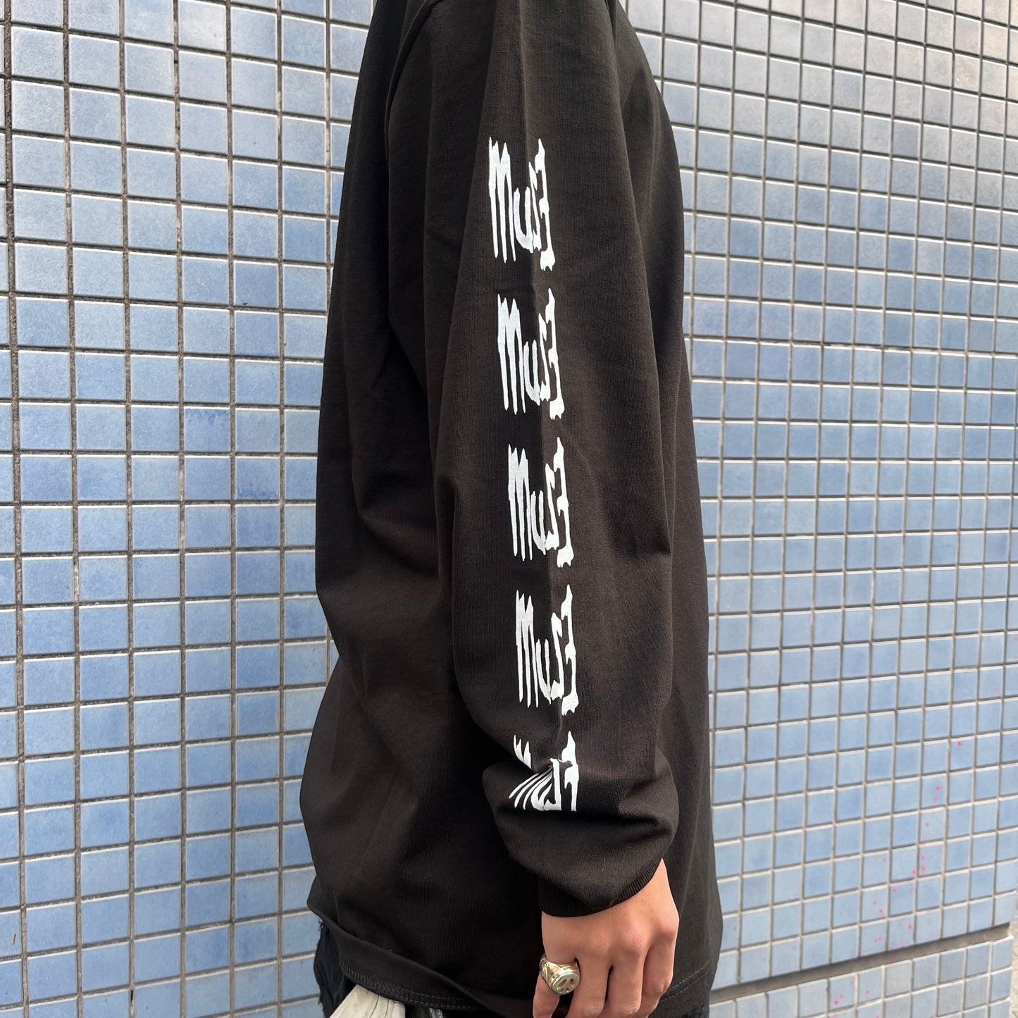 MUZE BLACK LABEL -【MUZE JUMBLE LONG SLEEVE T-SH(BLACK)】ミューズ ロングスリーブ Tシャツ ブラック