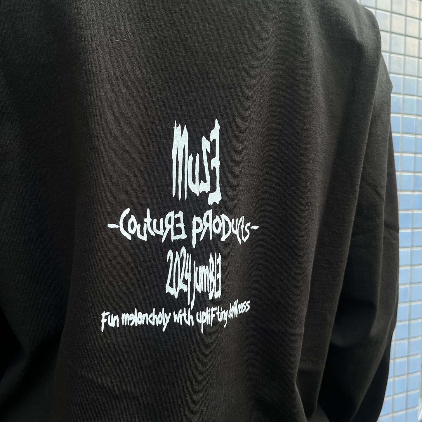 MUZE BLACK LABEL -【MUZE JUMBLE LONG SLEEVE T-SH(BLACK)】ミューズ ロングスリーブ Tシャツ ブラック