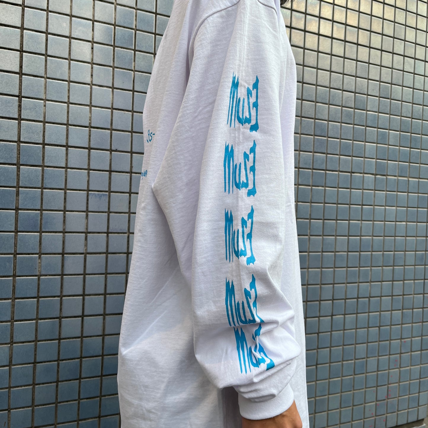 MUZE BLACK LABEL -【MUZE JUMBLE LONG SLEEVE T-SH(WHITE)】ミューズ ロングスリーブ Tシャツ ホワイト