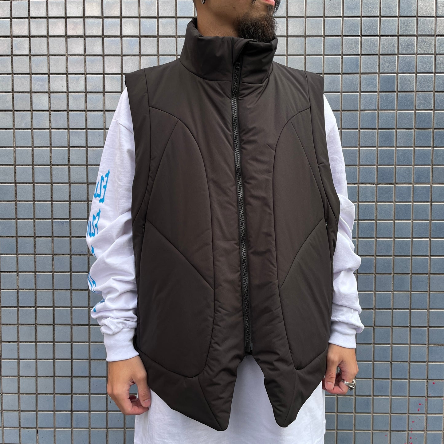 MUZE TURQUOISE LABEL -【PADDED CURVE VEST(BLACK)】ミューズ パデット カーブ ベスト ブラック