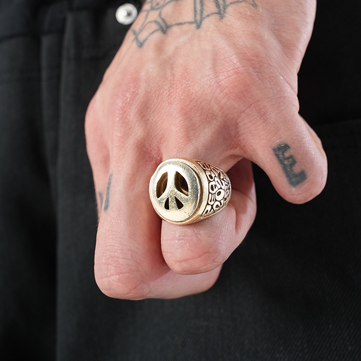 【受注生産】MUZE - MUZE PEACE RING(GOLD) ミューズ ピース リング ゴールド SV925 K18