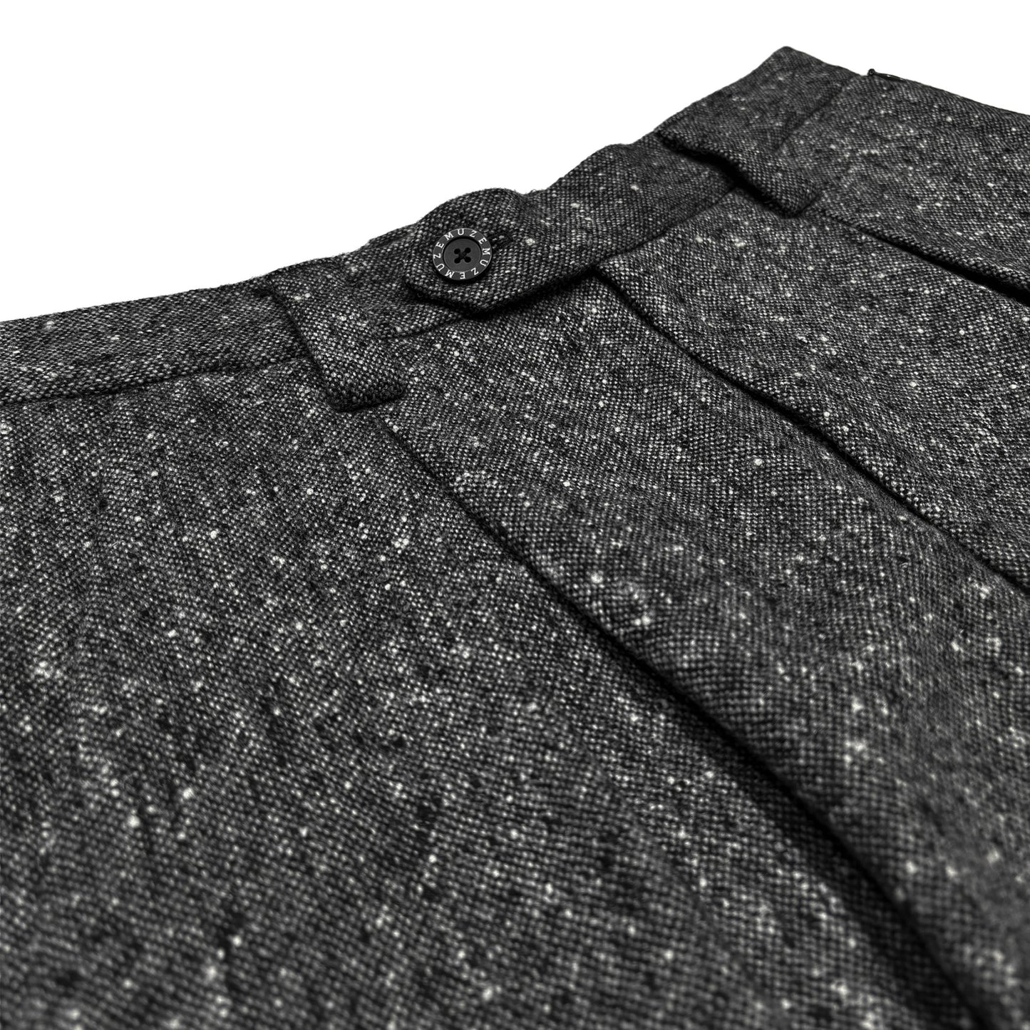 MUZE TURQUOISE LABEL -【OVERSIZED BIG WOOL WIDE TROUSERS(GRAY)】ミューズ オーバーサイズ ビッグ ワイド トラウザー グレー
