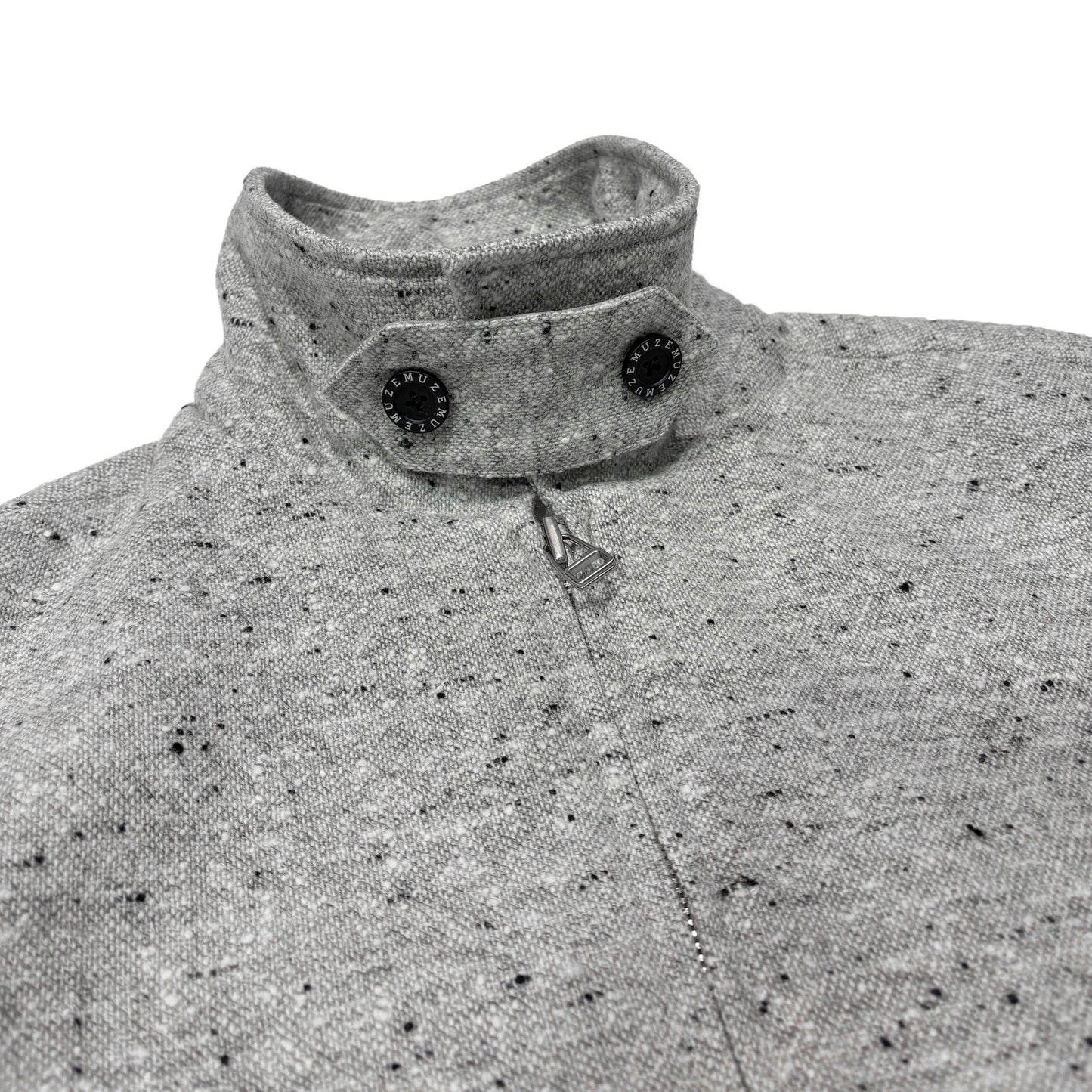 MUZE TURQUOISE LABEL -【OVERSIZED BIG WOOL BLOUSON(WHITE)】ミューズ オーバーサイズ ビッグ ウール ブルゾン ホワイト