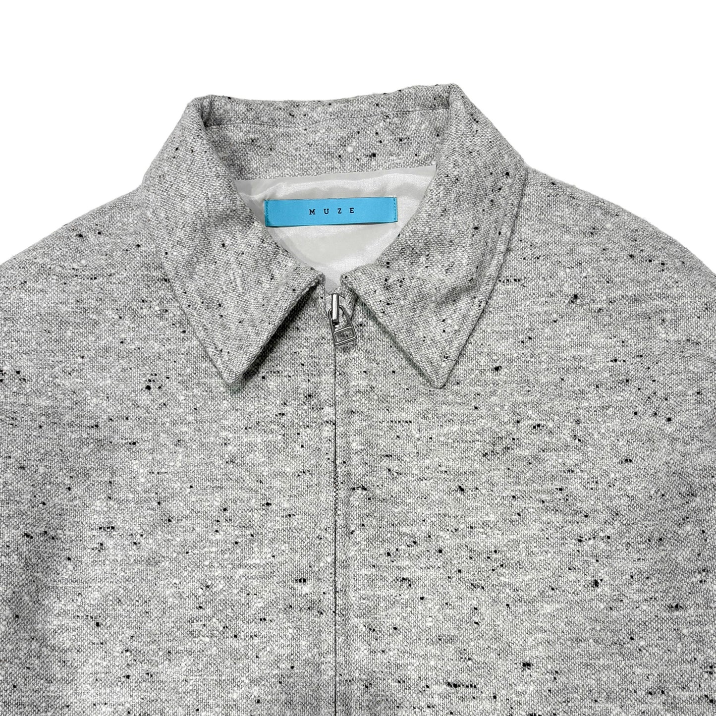 MUZE TURQUOISE LABEL -【OVERSIZED BIG WOOL BLOUSON(WHITE)】ミューズ オーバーサイズ ビッグ ウール ブルゾン ホワイト