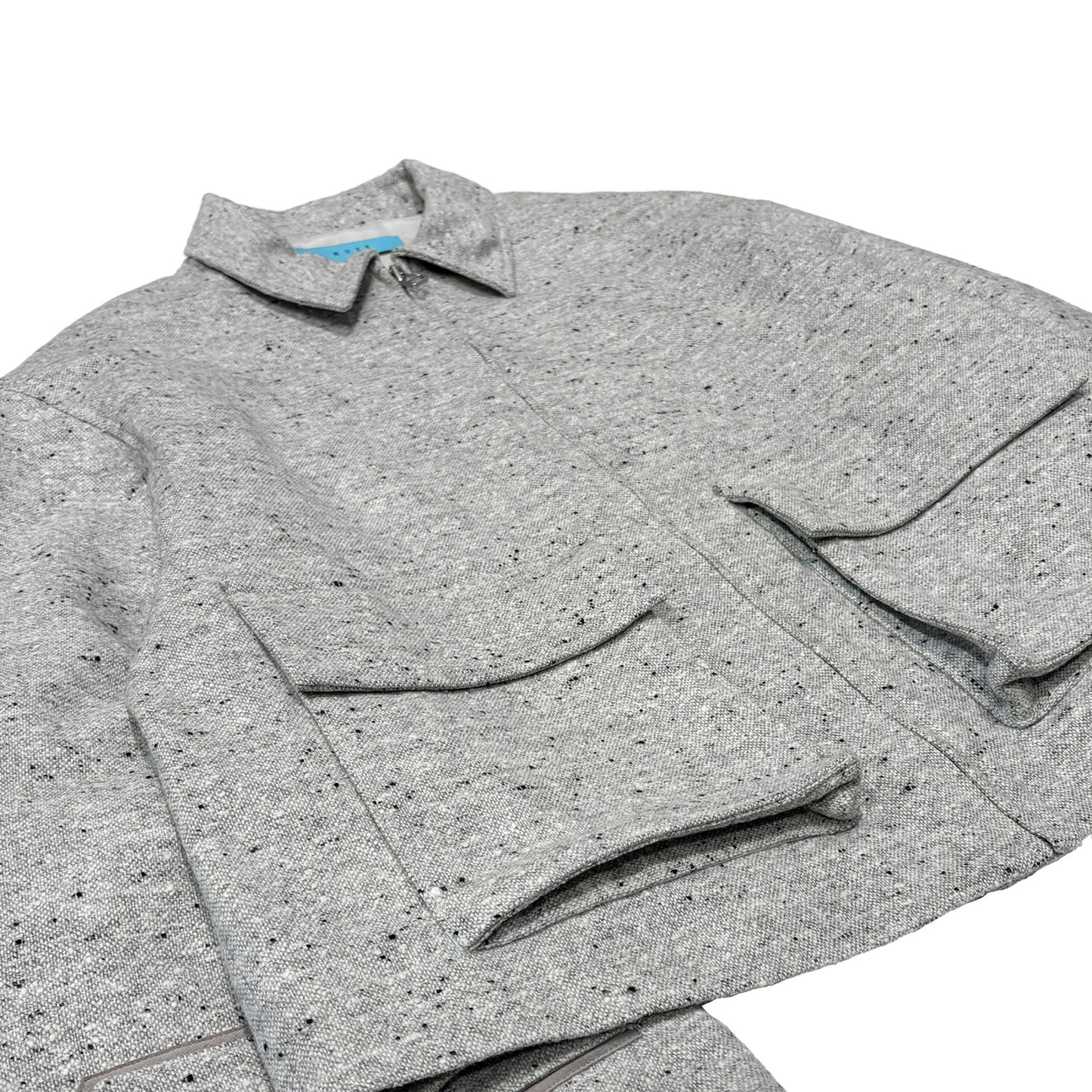 MUZE TURQUOISE LABEL -【OVERSIZED BIG WOOL BLOUSON(WHITE)】ミューズ オーバーサイズ ビッグ ウール ブルゾン ホワイト