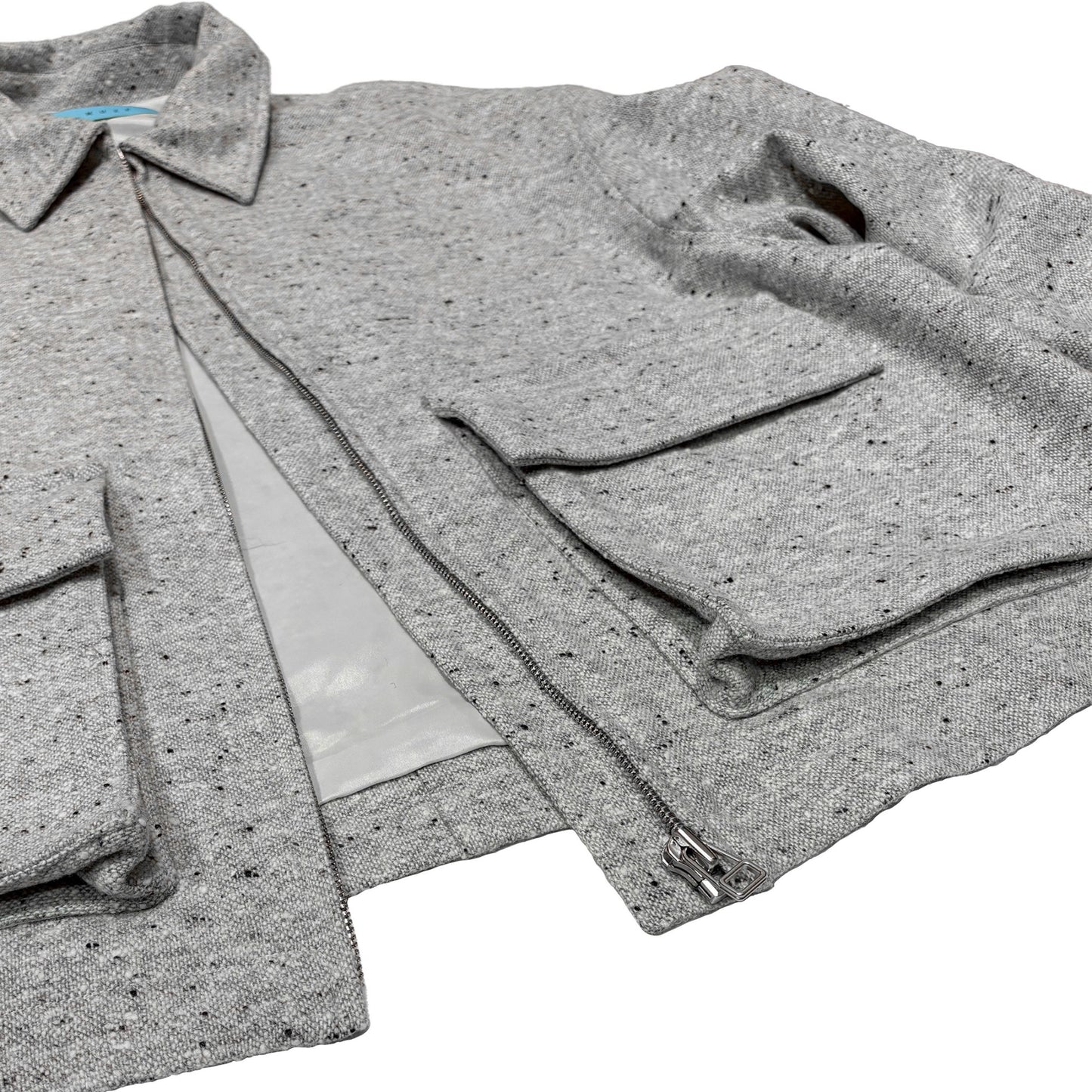 MUZE TURQUOISE LABEL -【OVERSIZED BIG WOOL BLOUSON(WHITE)】ミューズ オーバーサイズ ビッグ ウール ブルゾン ホワイト