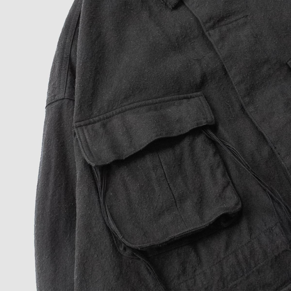 FACCIES - Silk Nep Fatigue JK(BLACK) ファッチーズ シルク ネップ ファティーグ ジャケット ブラック