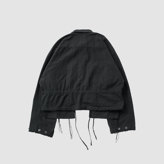 FACCIES - Silk Nep Fatigue JK(BLACK) ファッチーズ シルク ネップ ファティーグ ジャケット ブラック