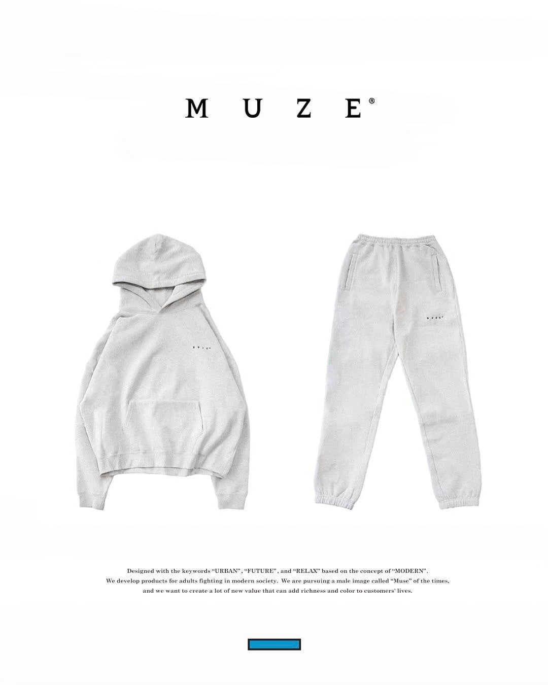 MUZE TURQUOISE LABEL - MUZE®︎ EMBROIDERY HOODIE(MOKU)ミューズ 刺繍 フーディー モク