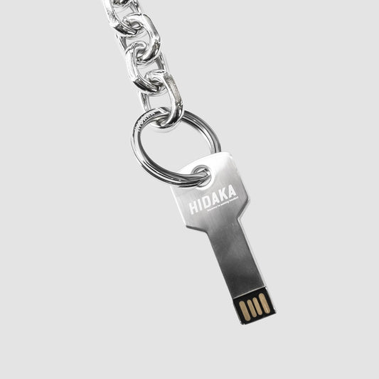 HIDAKA - USB KEY CHAIN(SILVER) ヒダカ キーチェーン シルバー