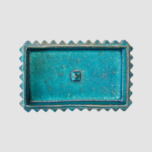 KOMAMONO(GARA) - SQUARE STUDS TRAY(TURQUOISE) コマモノ スタッズ 料理皿 アクセサリートレイ 灰皿 ターコイズ