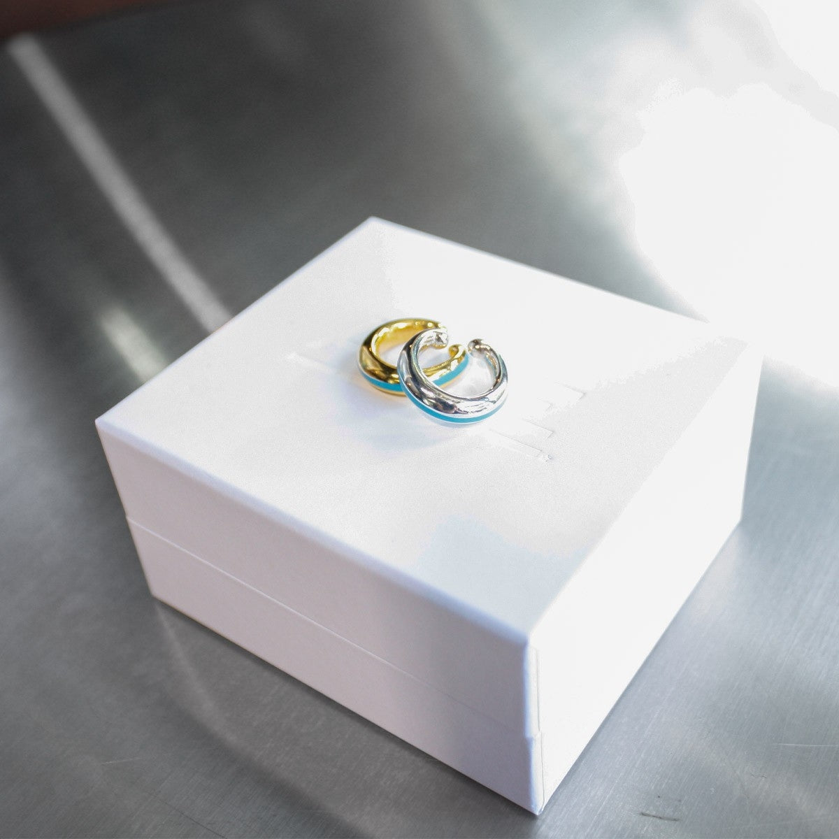 MUZE TURQUOISE LABEL ×ACE by morizane - bourgeon earcuff (GOLD×TURQUOISE)ミューズ エースバイモリザネ イヤーカフ ゴールド ターコイズ
